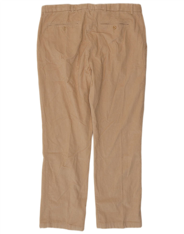 SAMUEL WINDSOR Pantaloni dritti da uomo in velluto a coste W40 L33 Cotone Beige