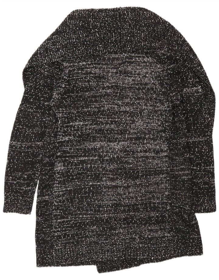 Maglione cardigan lungo oversize da donna Oasis UK 14 medio nero screziato