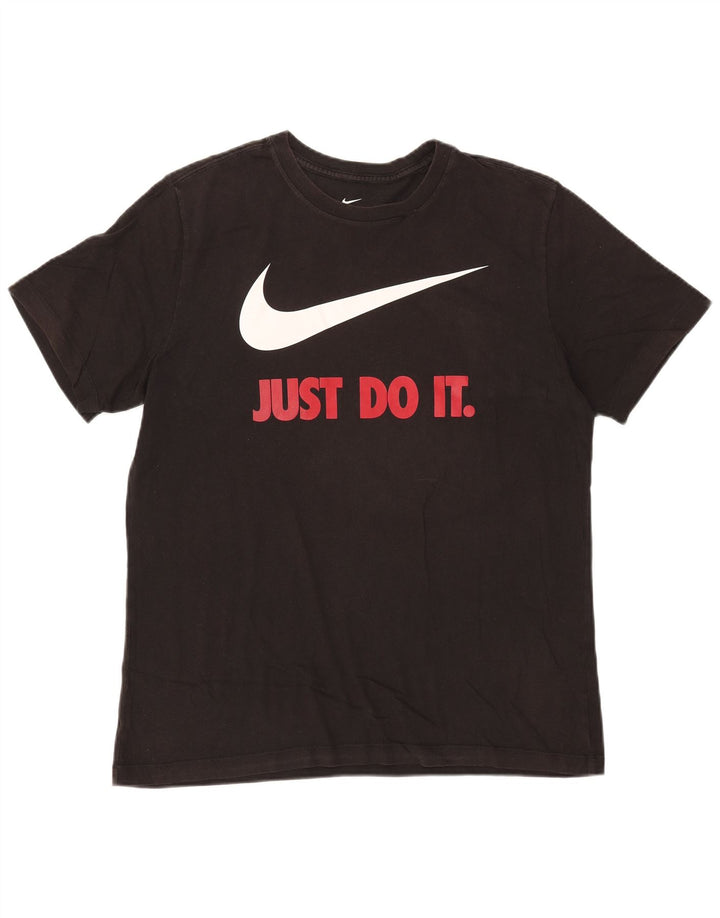 T-shirt grafica da uomo NIKE Top grande in cotone nero