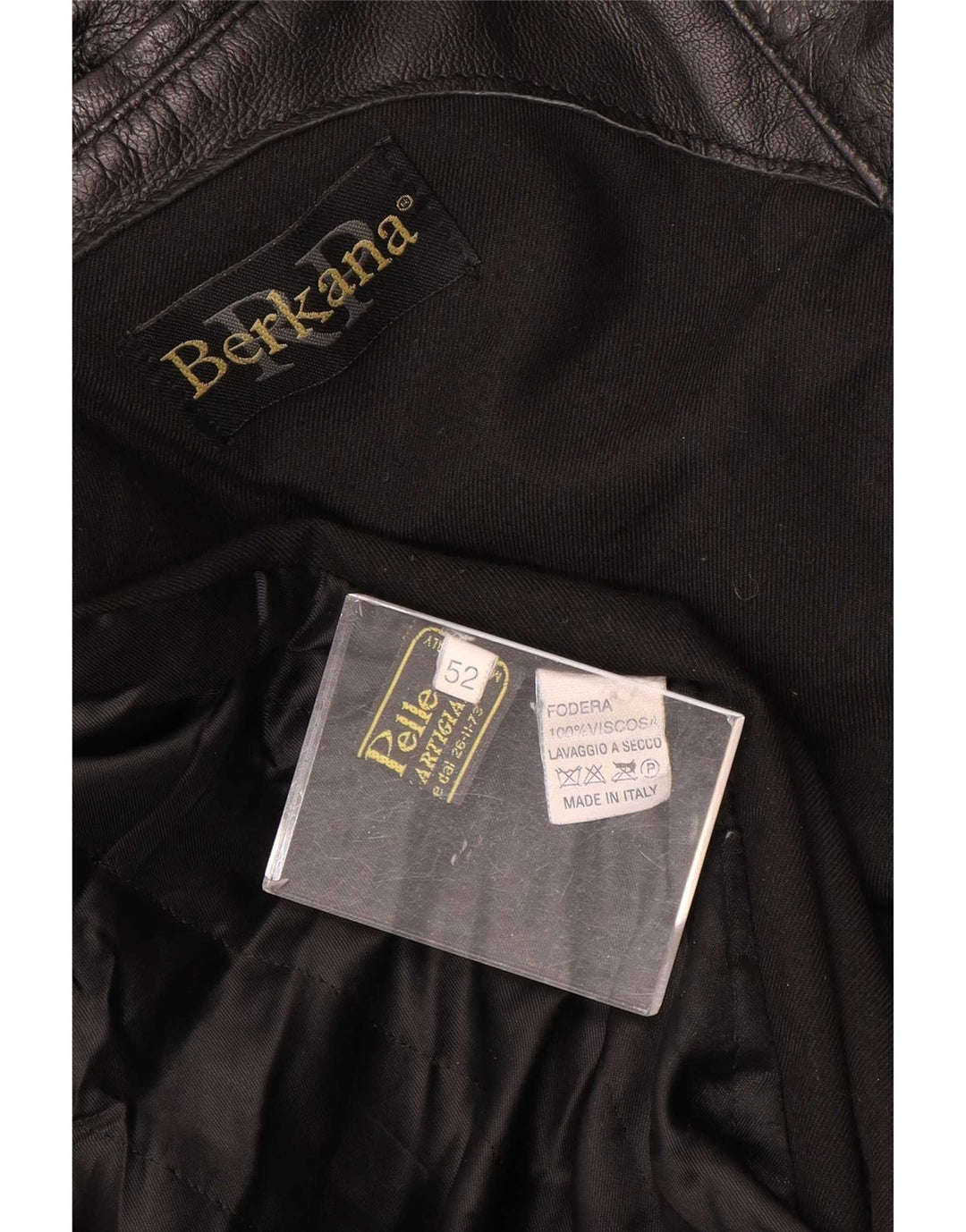 Cappotto in pelle da uomo Berkana IT 52 XL Nero