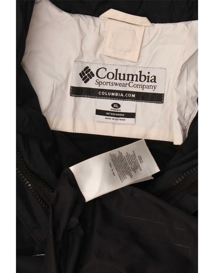 Giacca a vento Columbia Interchange da donna UK 18 XL Blocco colore nero