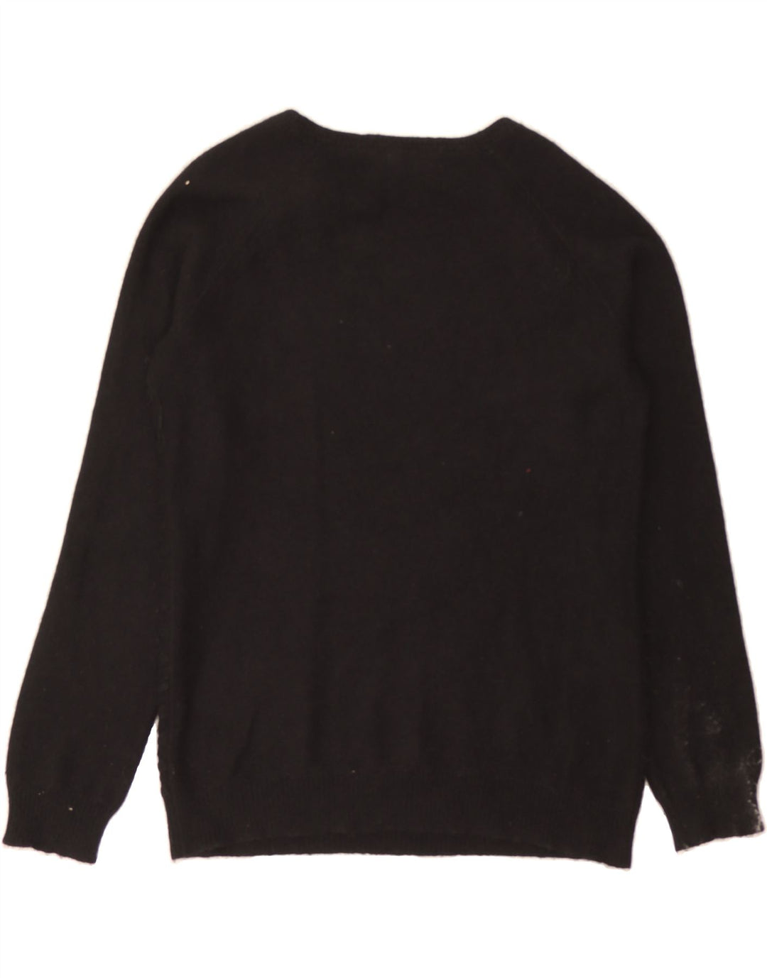 BENETTON Womens Boat Neck Jumper Sweater UK 14 Medium Black Vintage Benetton and Second-Hand Benetton from Messina Hembry 