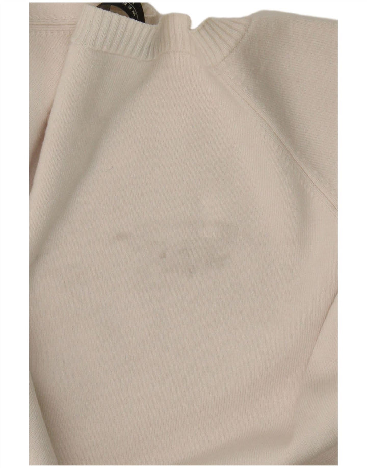 Maglione maglione girocollo da donna Max Mara UK 14 medio bianco sporco