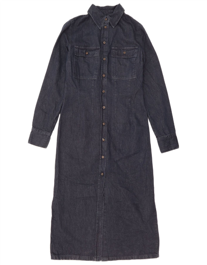 Abito in denim da donna Zara UK 10 piccolo in cotone blu