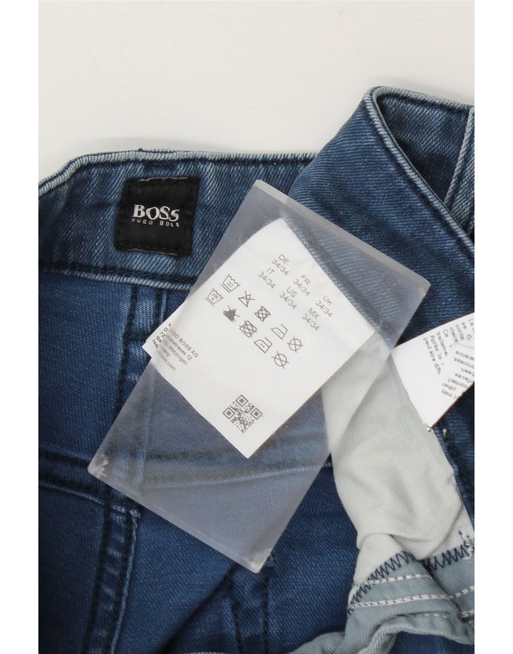 Jeans slim da uomo Hugo Boss W34 L34 cotone blu