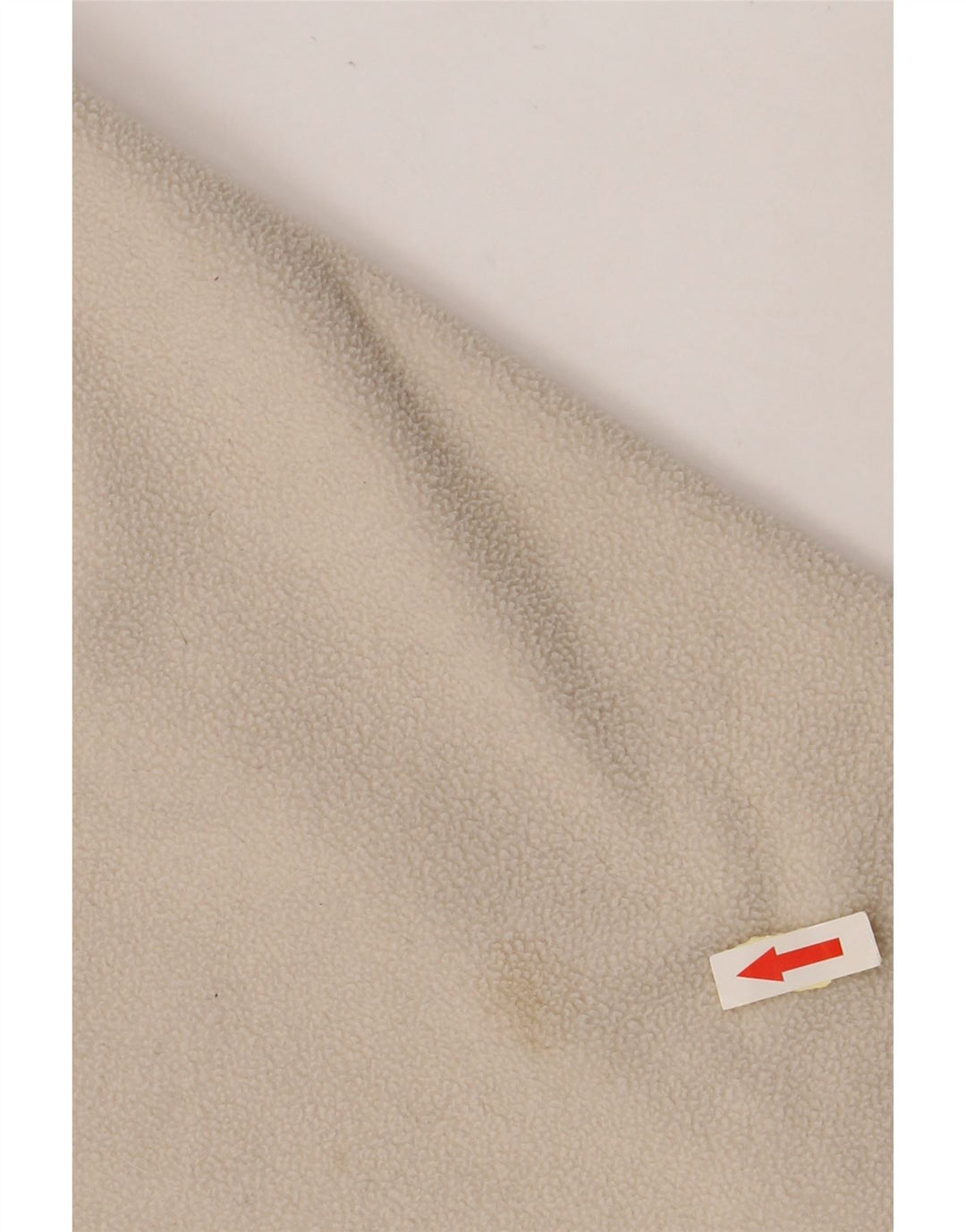 Maglione in pile da uomo KAPPA con zip e collo, grande, in poliestere bianco sporco