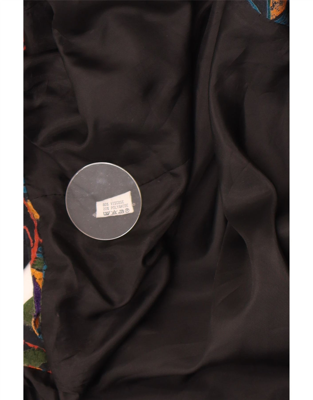 Giacca Bolero vintage da donna con motivo astratto UK 14 media multicolore