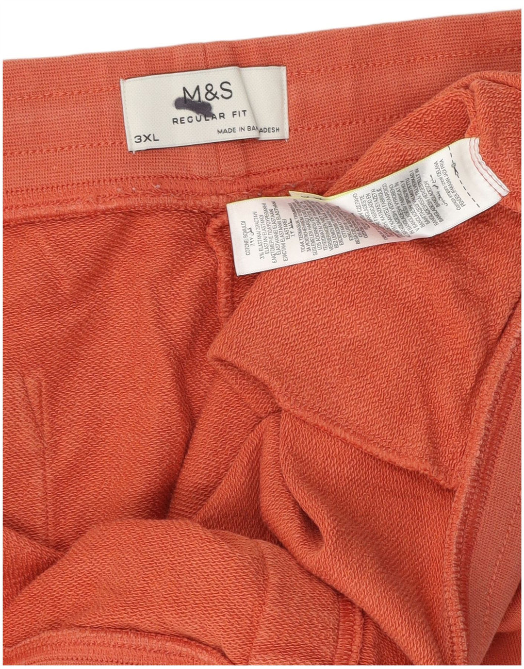 Pantaloncini sportivi vestibilità regolare da uomo Marks & Spencer 3XL cotone arancione