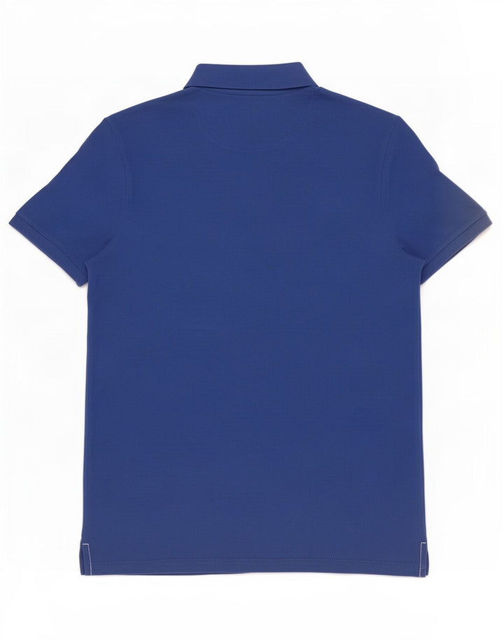 Polo da uomo Lyle & Scott in cotone blu medio