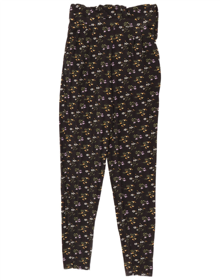 Tuta senza maniche da donna Oasis UK 12 Viscosa floreale nera media