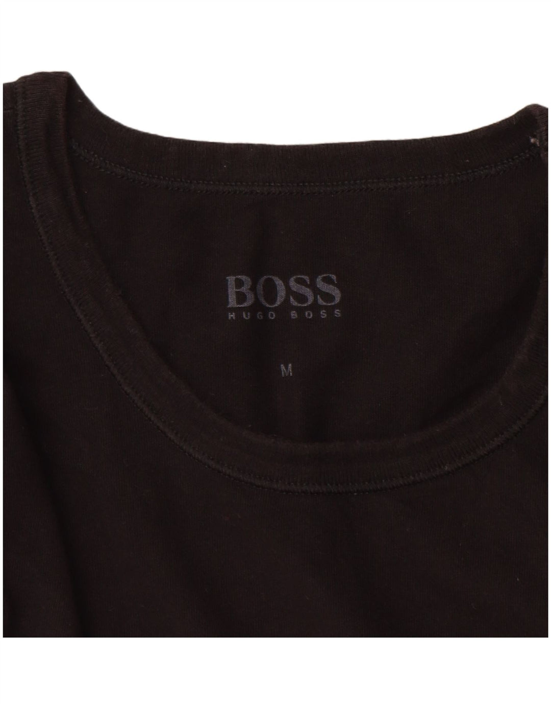 T-shirt da uomo Hugo Boss Top in cotone nero medio