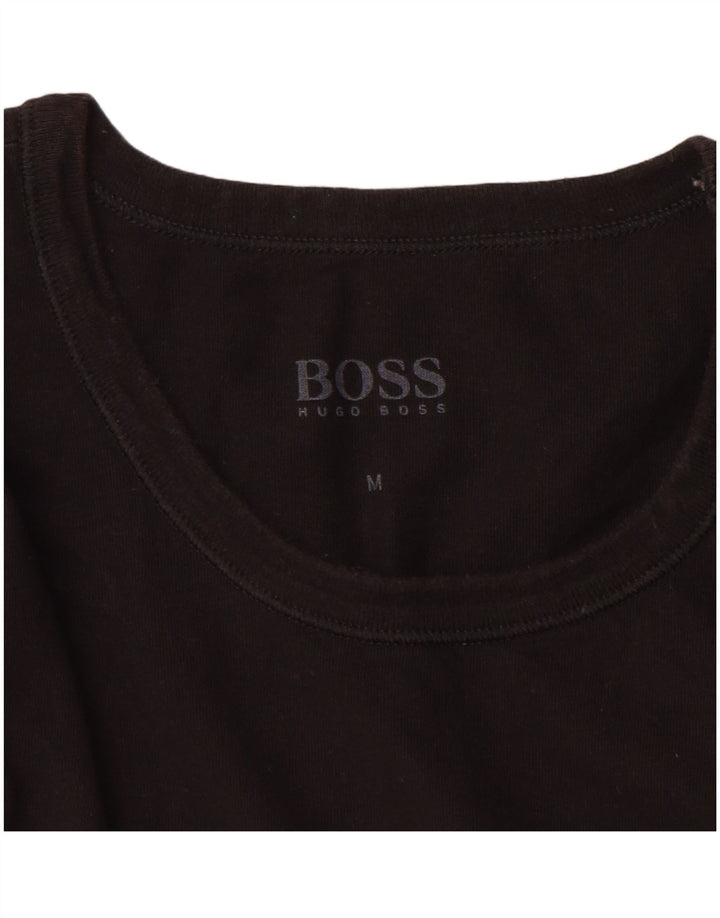T-shirt da uomo Hugo Boss Top in cotone nero medio