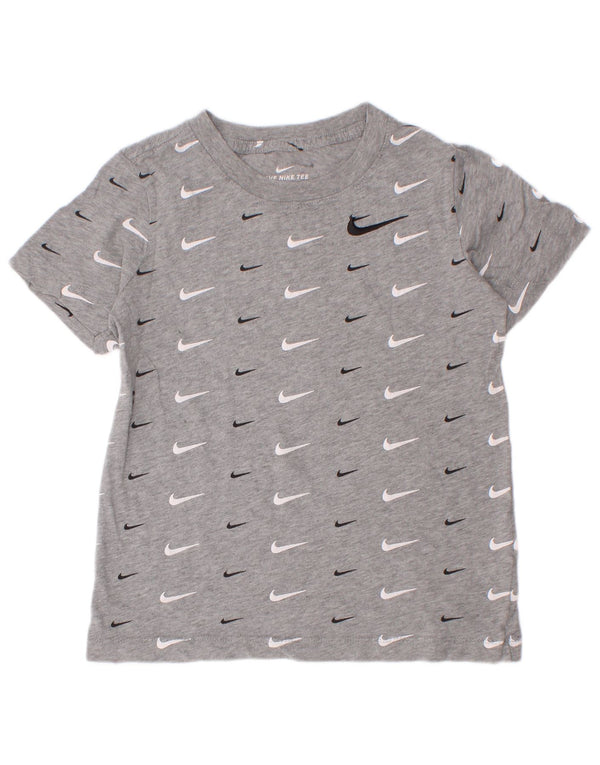 T-shirt grafica Nike da ragazzo, 6-7 anni, XS, cotone grigio