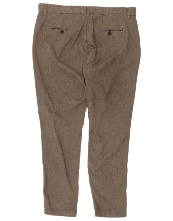Pantaloni chino slim da uomo Zara EU 44 Large W34 L28 poliestere grigio