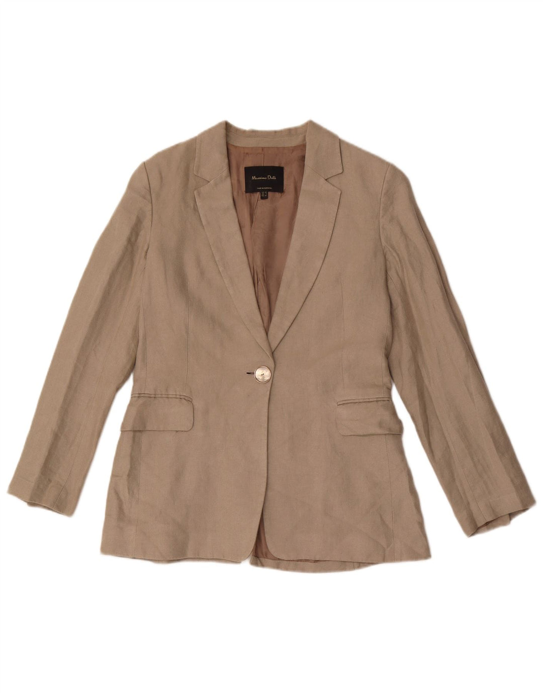 Giacca blazer da donna a 1 bottone Massimo Dutti EU 38 piccolo lino grigio