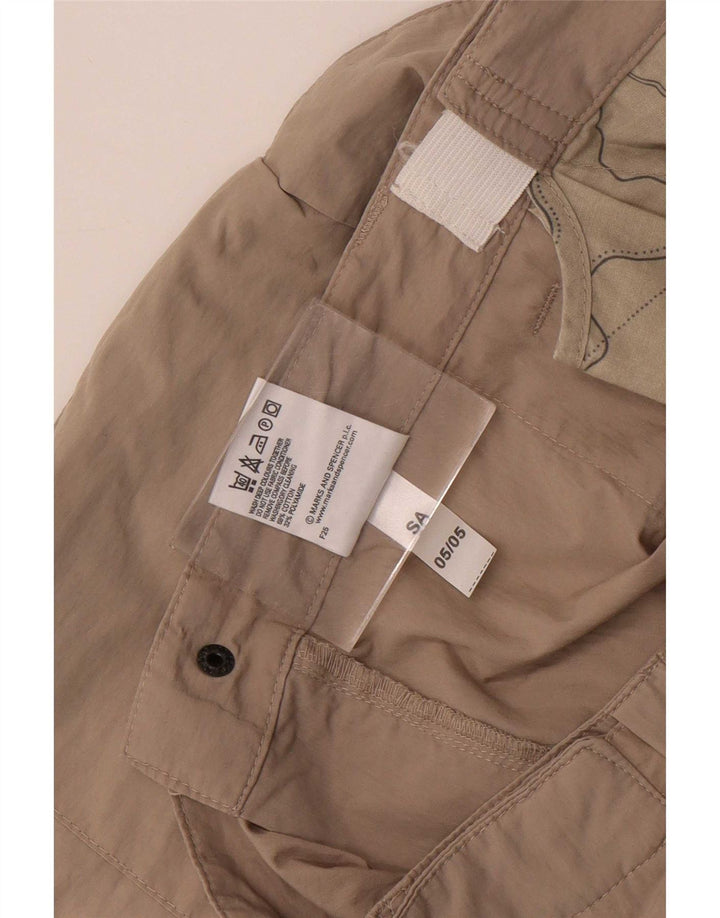 Pantaloncini cargo da uomo Marks & Spencer W38 XL in cotone beige