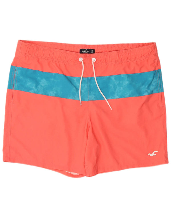 Pantaloncini da bagno da uomo HOLLISTER XL Poliestere color block rosa