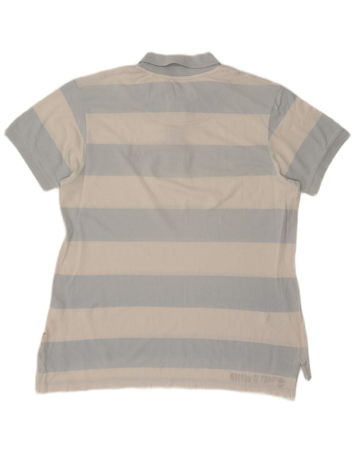 Polo da uomo Timberland XL in cotone a righe blu