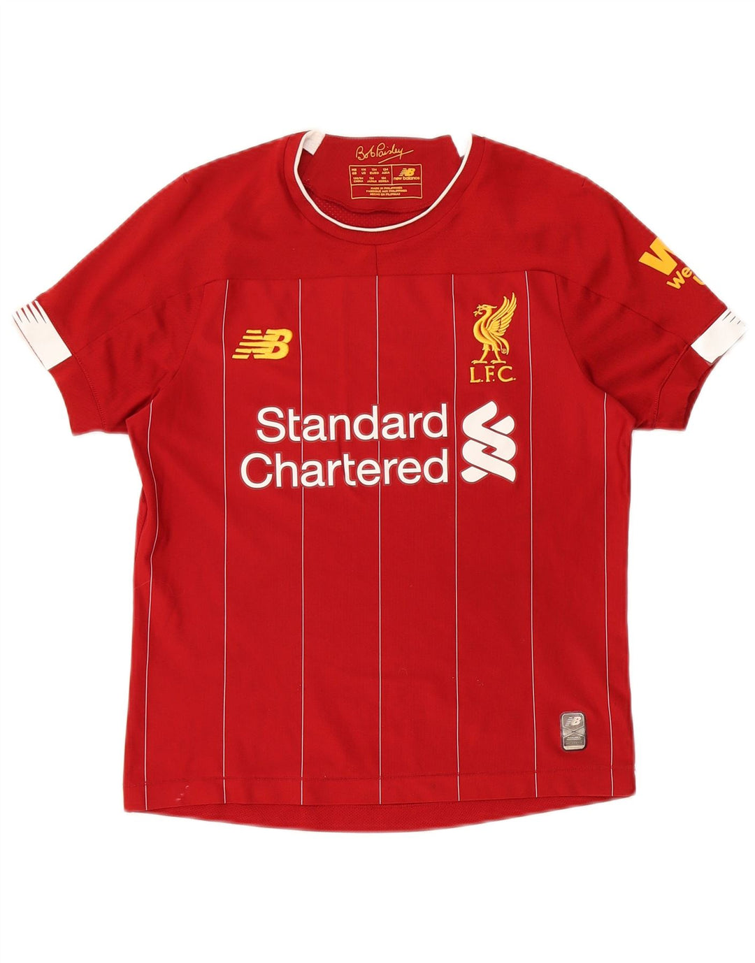 NEW BALANCE Girls Graphic T-Shirt Top 9-10 Years Medium Red Polyester