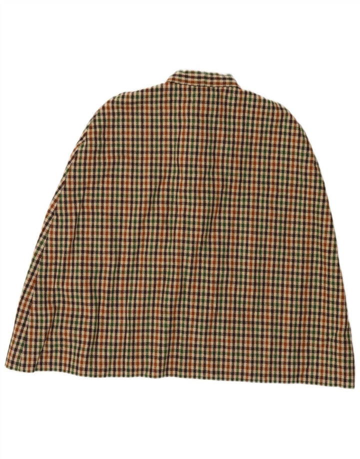 Cappotto poncho vintage per ragazze 11-12 anni a quadri multicolore