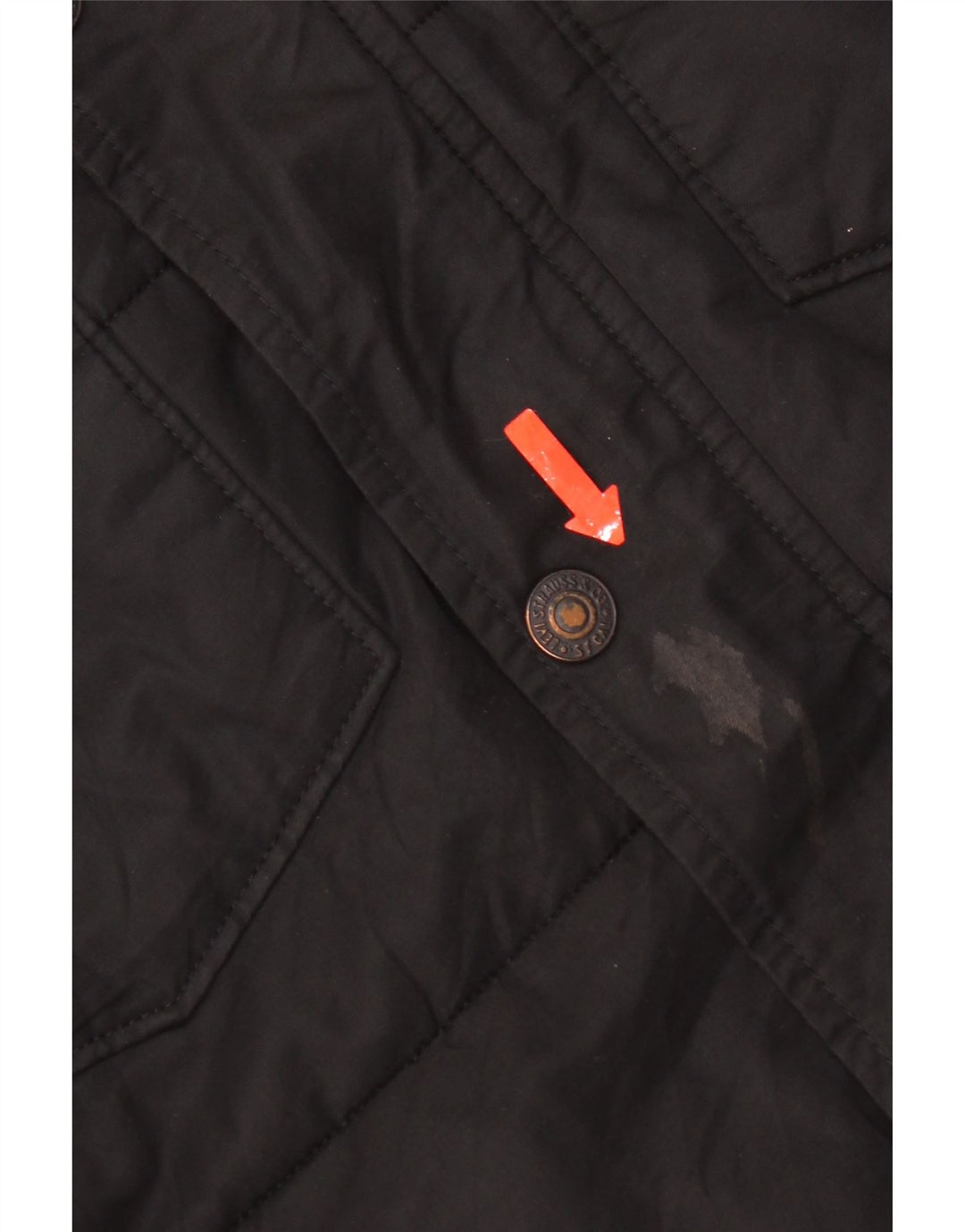 Giacca imbottita con cappuccio da uomo Levi's UK 38 cotone nero medio