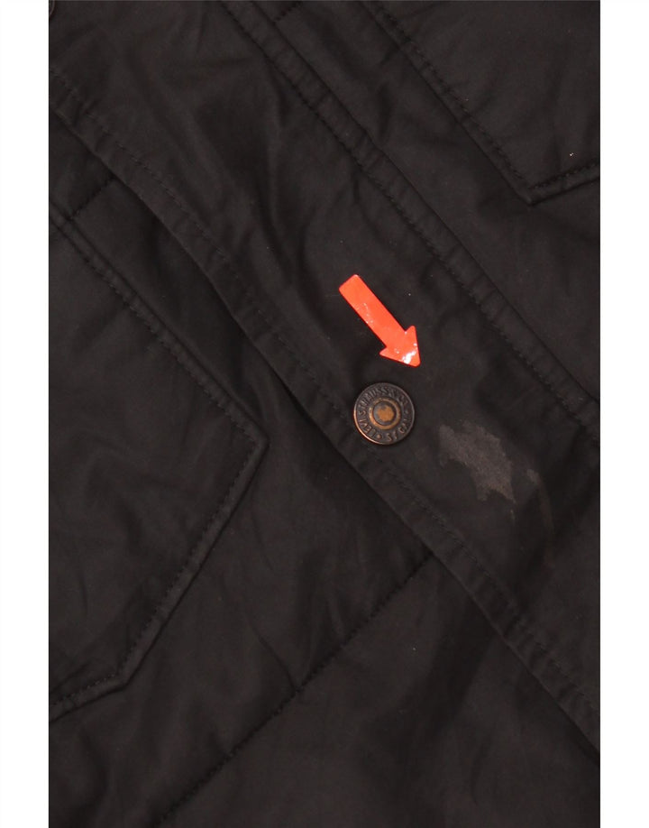 Giacca imbottita con cappuccio da uomo Levi's UK 38 cotone nero medio