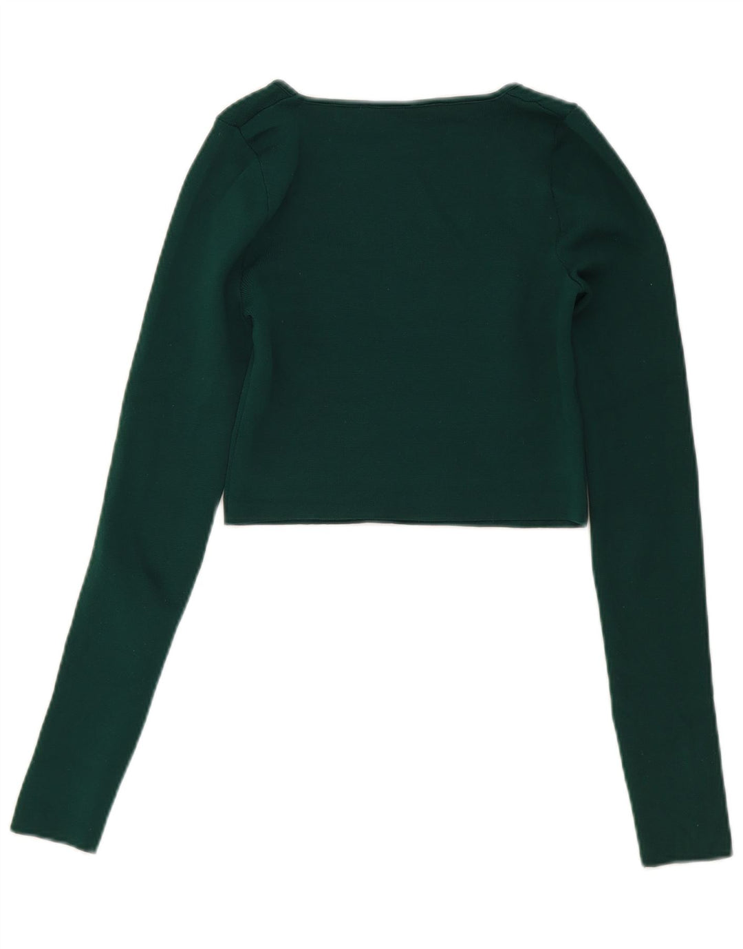 Top corto da donna Zara a maniche lunghe UK 8 piccolo verde
