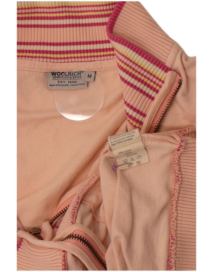 Giacca da ginnastica da donna con grafica Woolrich UK 14 Medium Pink Striped