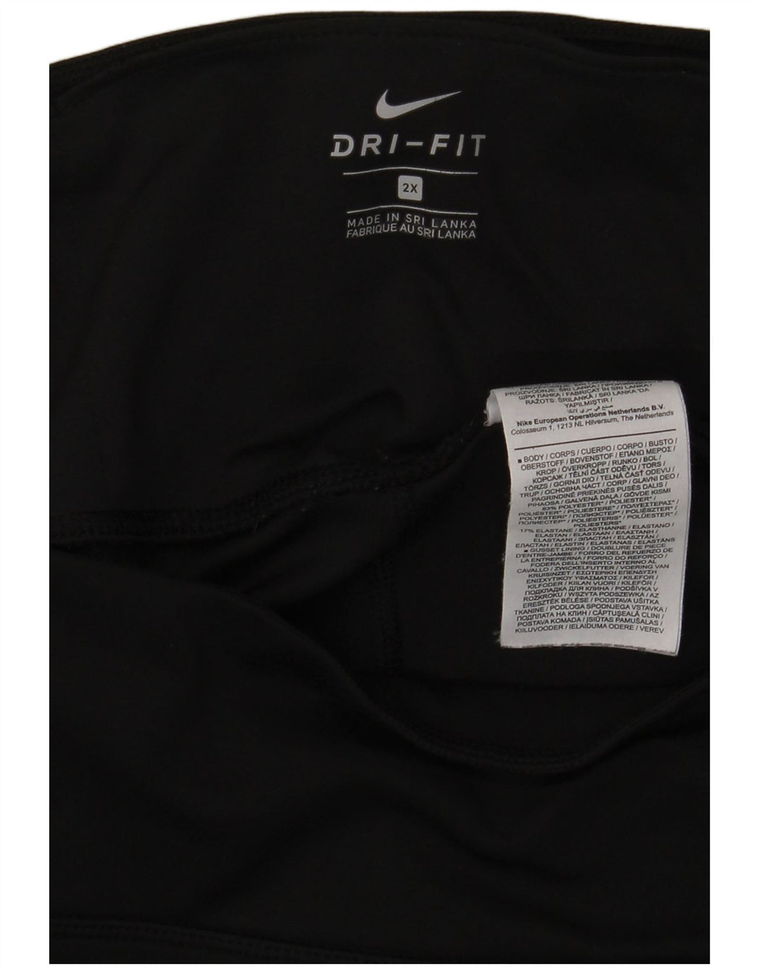 Leggings Nike Dri Fit da donna UK 20 2XL poliestere nero