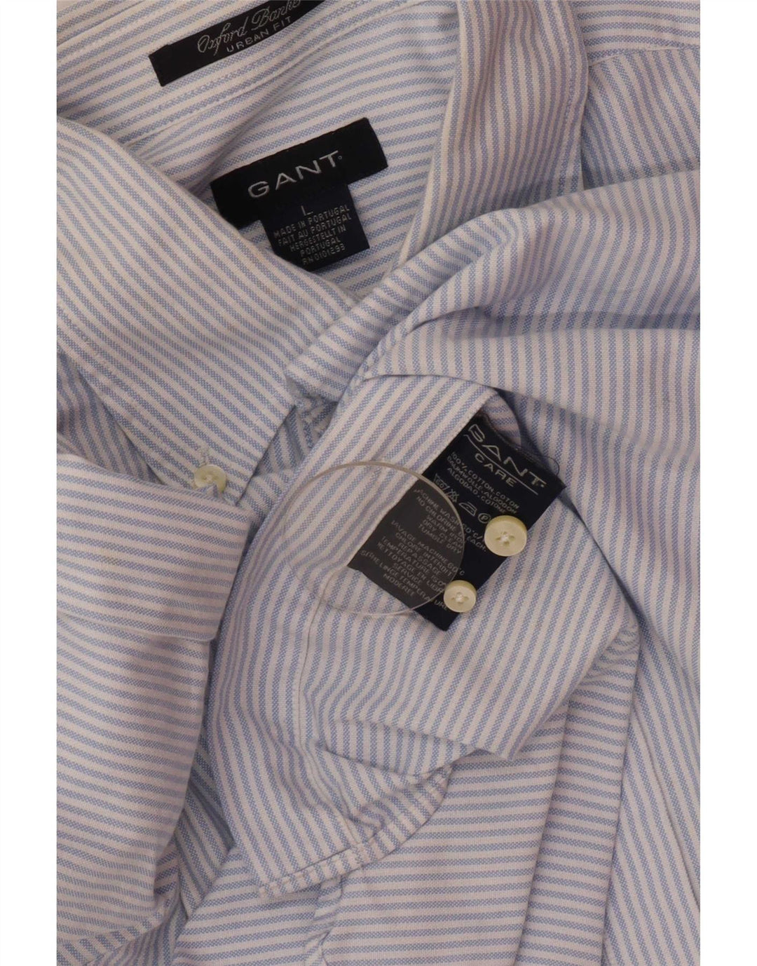 Gant Camicia Uomo Cotone Righe Grandi Blu