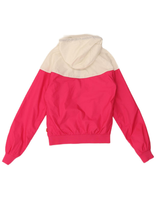 Giacca antipioggia con cappuccio Nike da donna UK 10 Small Rosa Poliestere color block