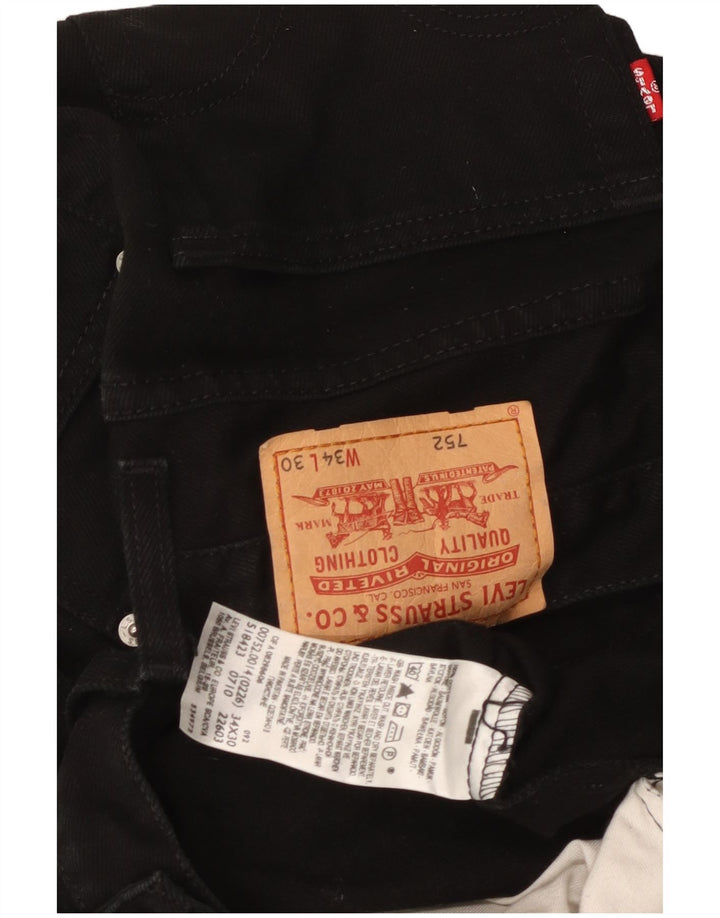 Levi's Uomo 752 Jeans dritti W34 L26 Cotone Nero