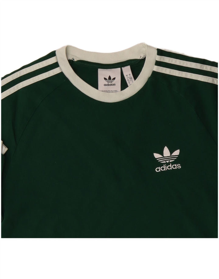 T-shirt ADIDAS da uomo Top piccola in cotone verde