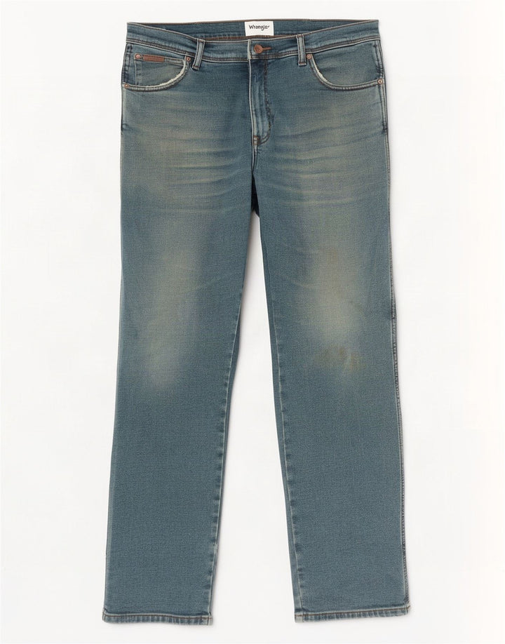Jeans dritti da uomo Wrangler Texas W34 L32 cotone blu