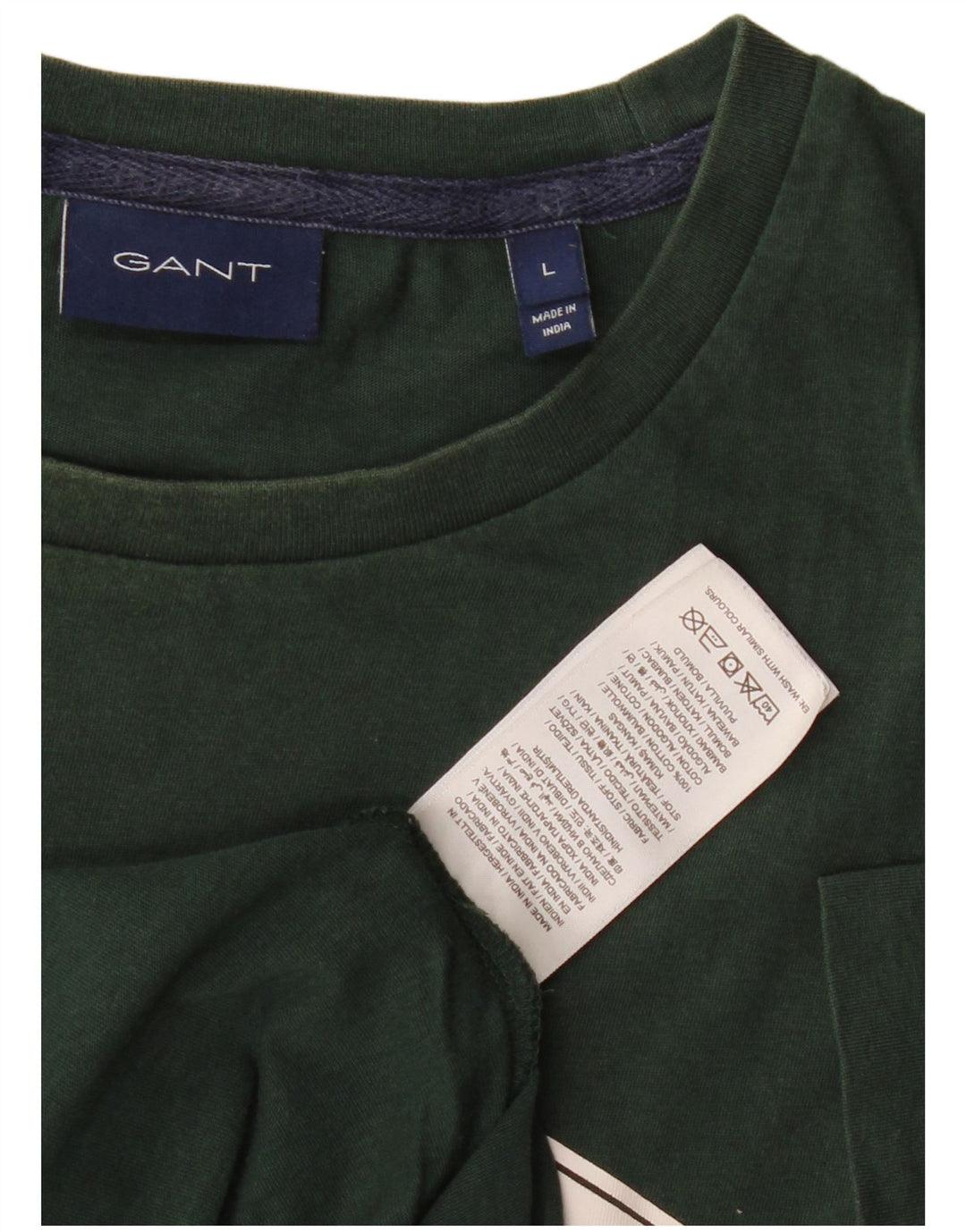 Gant T-shirt grafica da uomo Top grande in cotone verde