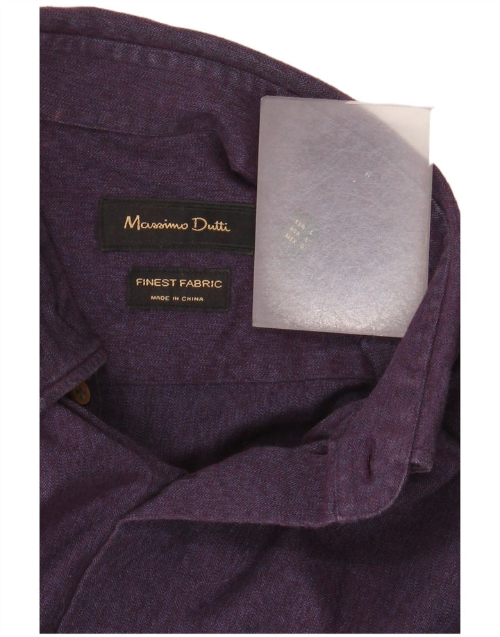 MASSIMO DUTTI Camicia da uomo grande viola