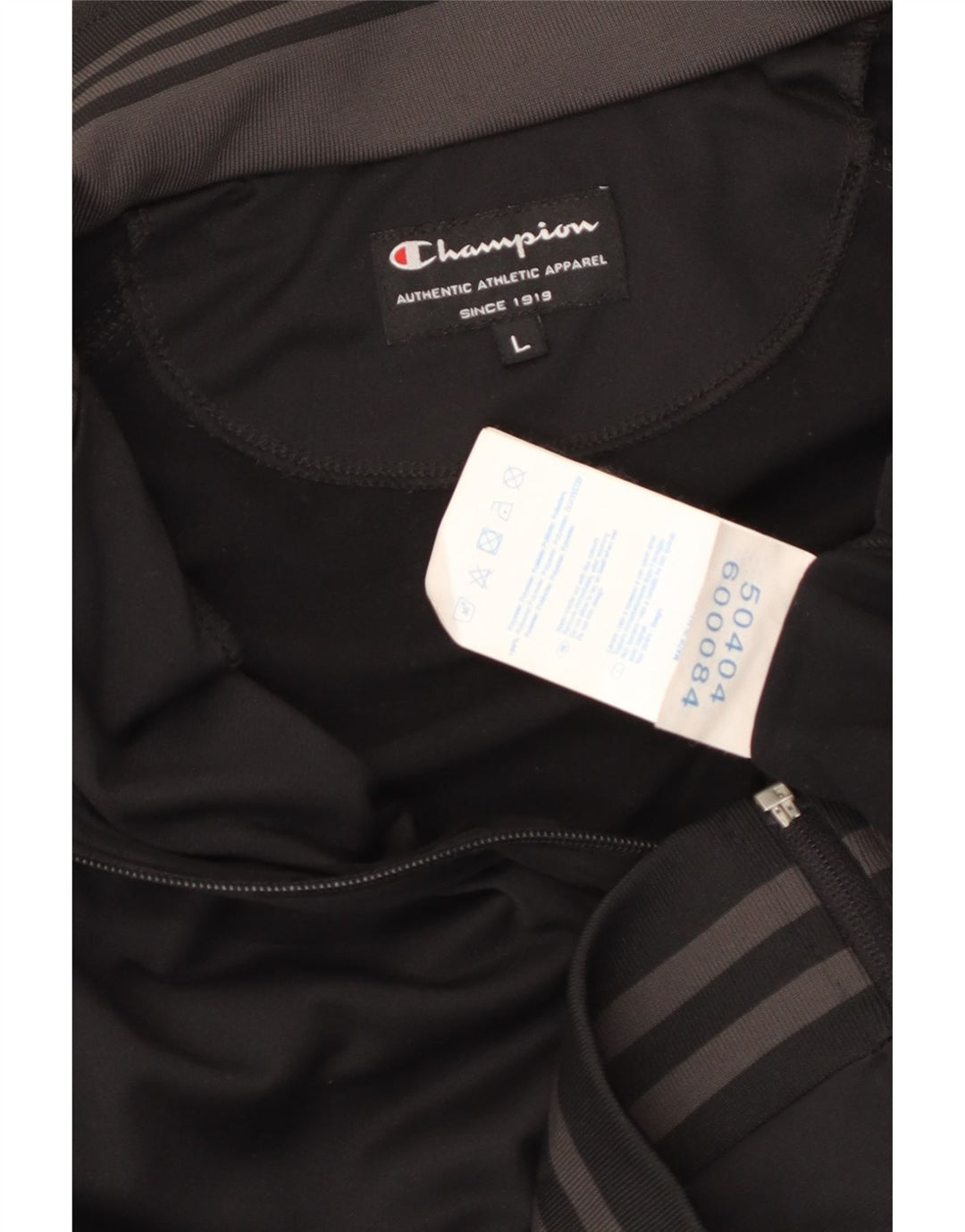Giacca da tuta da uomo CHAMPION grande in poliestere nero