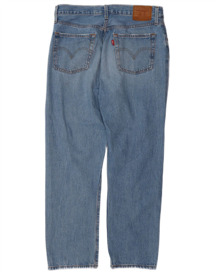 LEVI'S Jeans dritti invecchiati 501 da donna W29 L26 in cotone blu