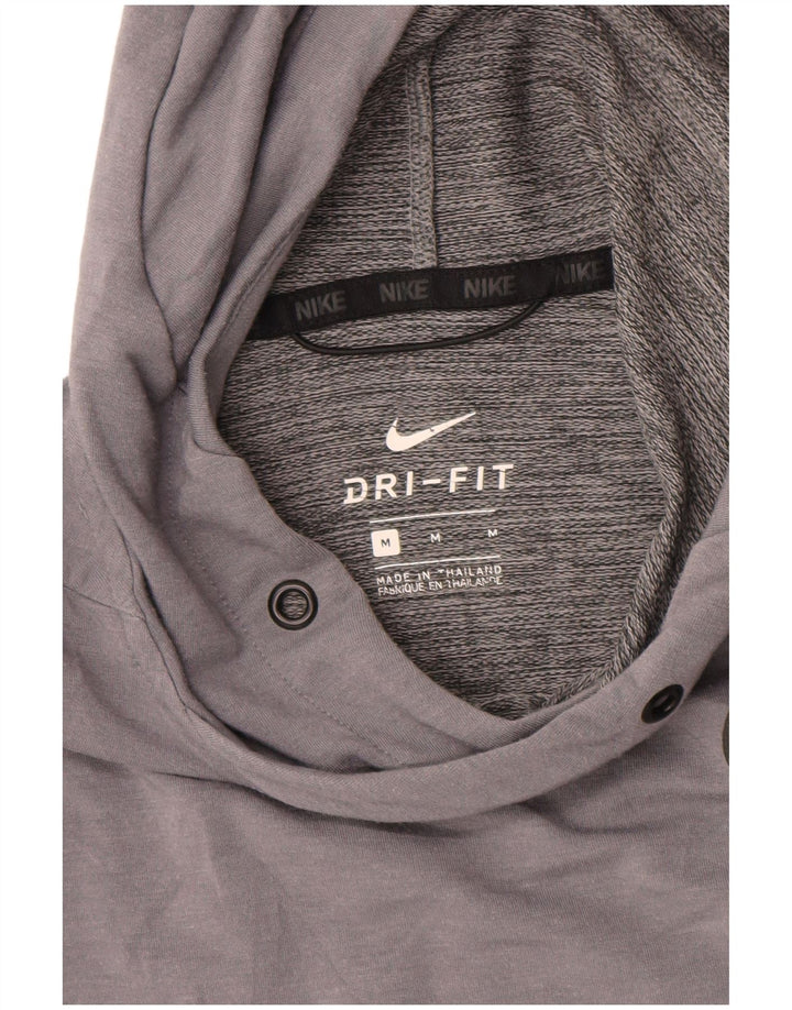 Maglione con cappuccio senza maniche NIKE Dri Fit da uomo in poliestere grigio medio