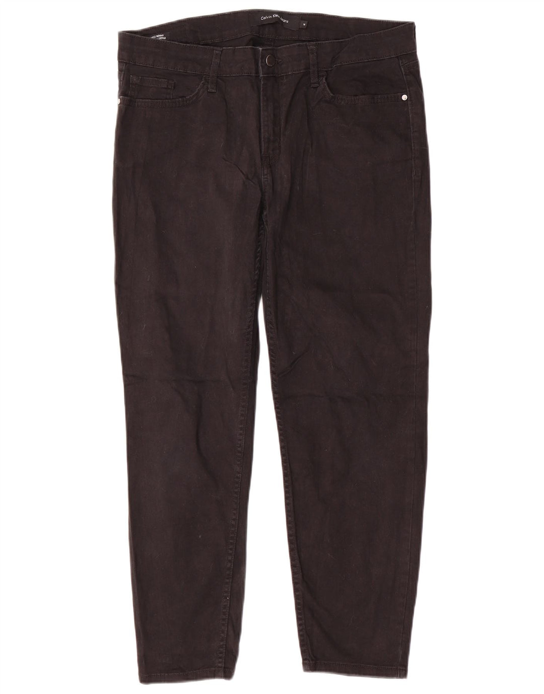 CALVIN KLEIN Pantaloni skinny casual da donna US 14 XL W34 L26 Cotone nero