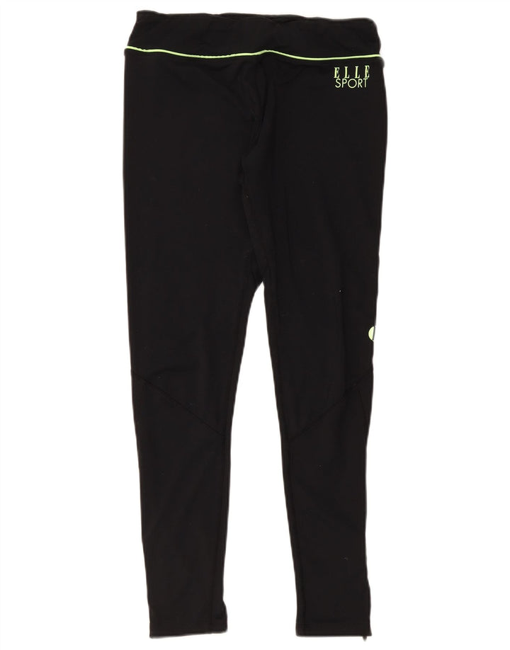 Leggings grafici da donna Elle Sport UK 14 poliestere nero medio