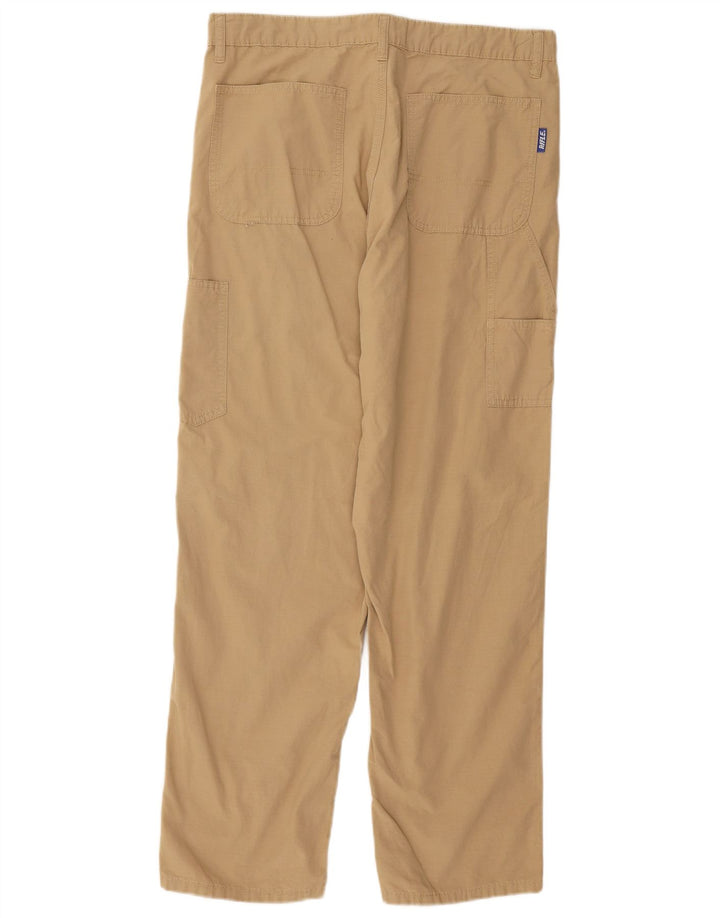 RIFLE Mens Straight Cargo Trousers IT 48 Medium W34 L30 Beige