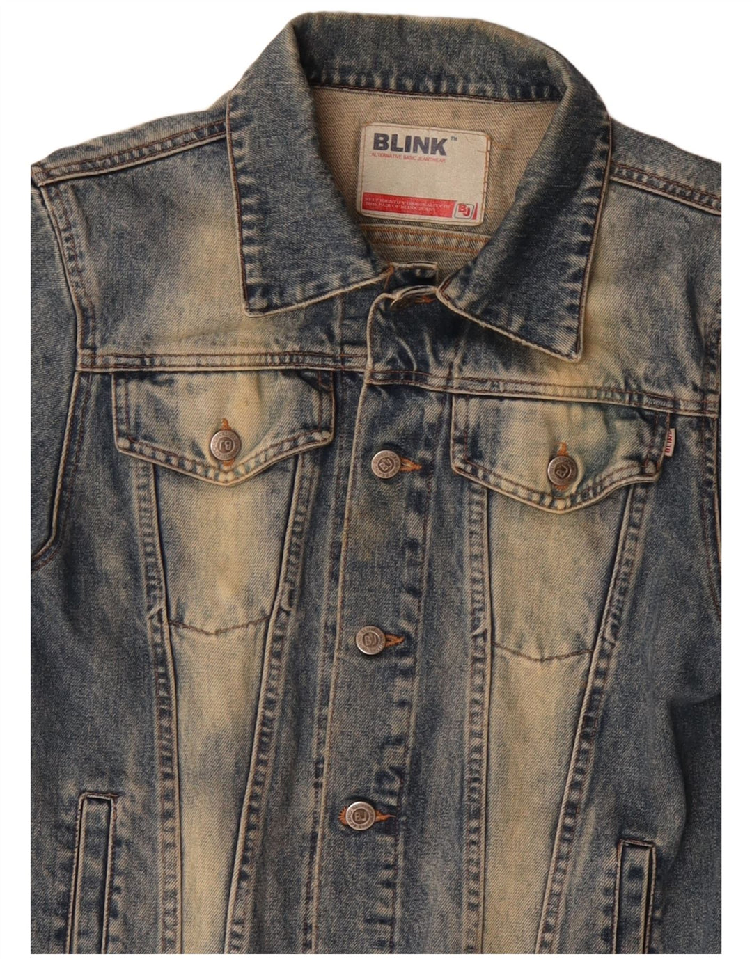 Giacca in denim da uomo Blink UK 36 piccola in cotone blu