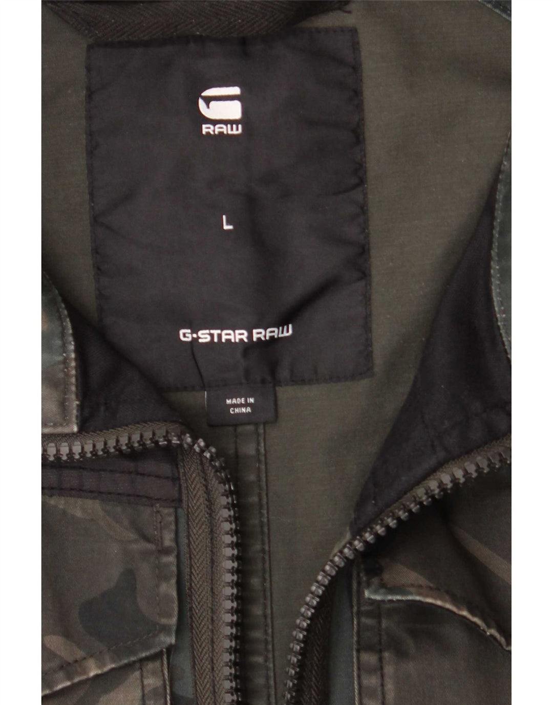 Giacca militare da uomo G-Star UK 40 Large Verde Mimetico Poliestere