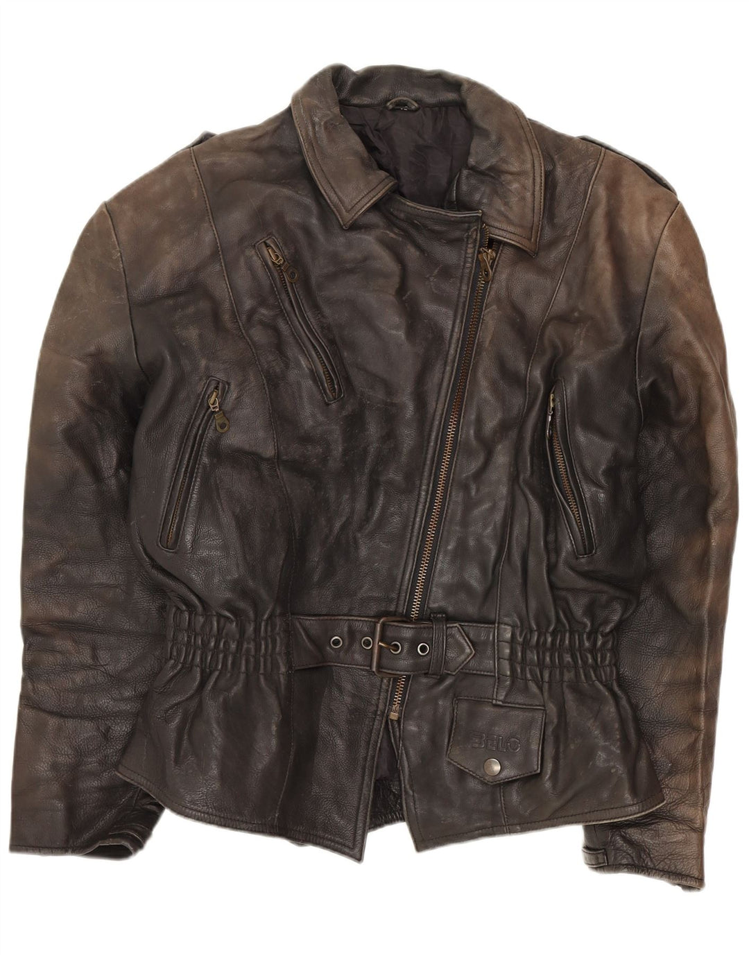 Giacca da motociclista oversize in pelle da donna Belo EU 40 media nera