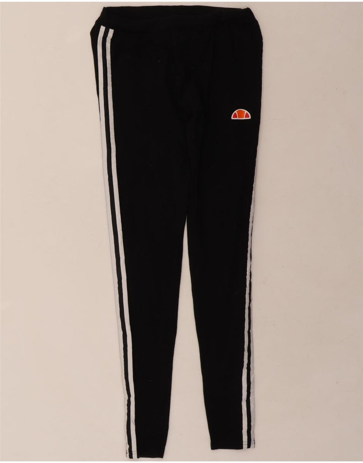 ELLESSE Womens Leggings UK 12 Medium Black Cotton Vintage Ellesse and Second-Hand Ellesse from Messina Hembry 