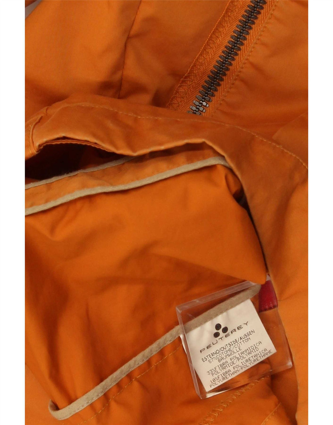 PEUTEREY Giubbotto bomber da uomo UK 40 Large Arancione Cotone