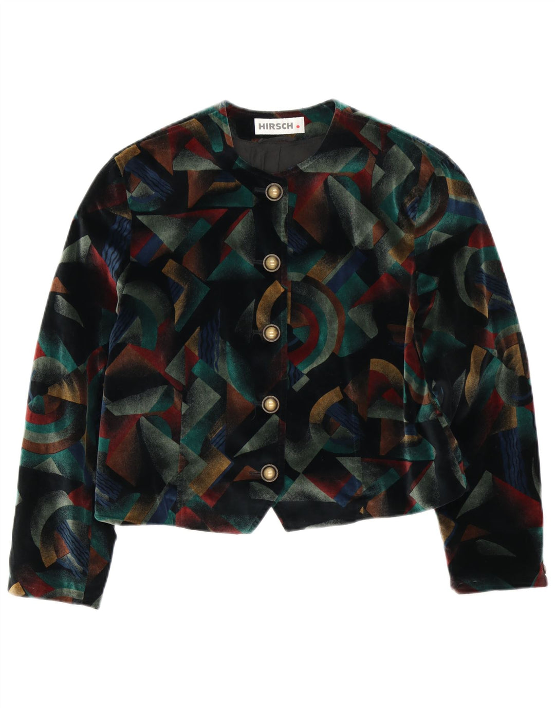 Giacca Bolero da donna a 5 bottoni Hirsch UK 12 media multicolore geometrica