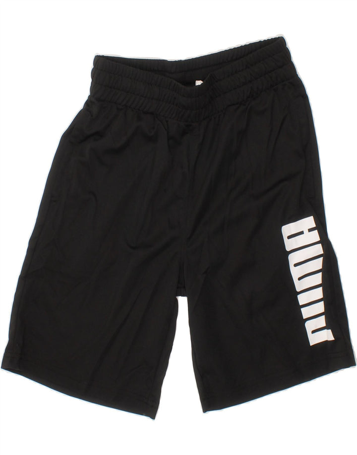 PUMA Boys Graphic Sport Shorts 7-8 Years Medium  Black Polyester Vintage Puma and Second-Hand Puma from Messina Hembry 