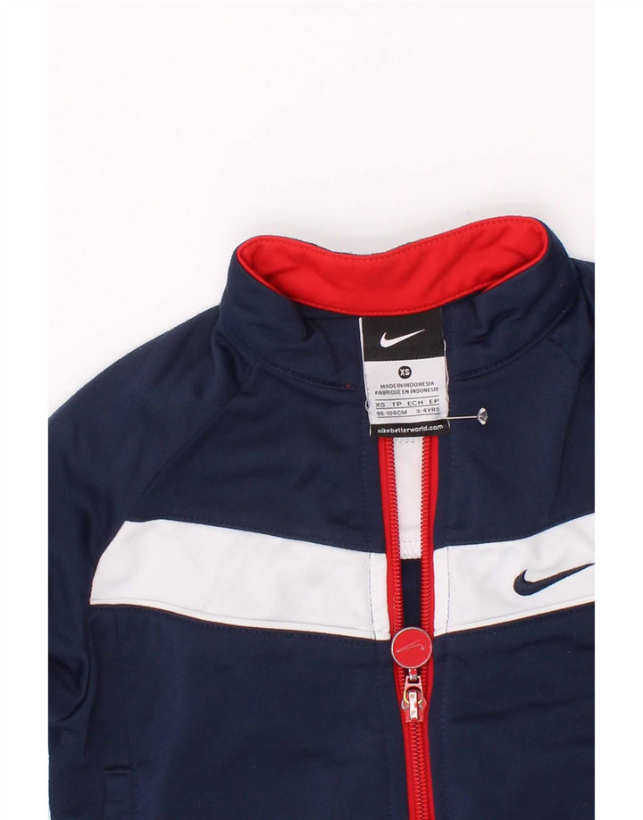 Giacca da tuta da ragazzo Nike 3-4 anni XS Poliestere color block blu navy